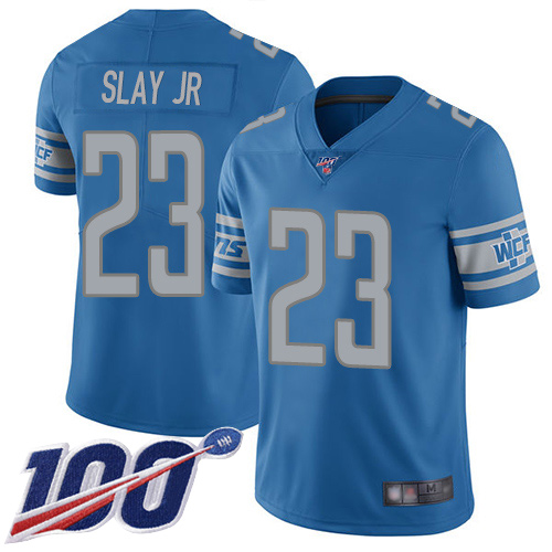Detroit Lions Limited Blue Youth Darius Slay Home Jersey NFL Football 23 100th Season Vapor Untouchable